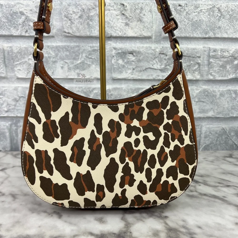Tory Burch Emerson Printed Shoulder Bag In Leopard Print